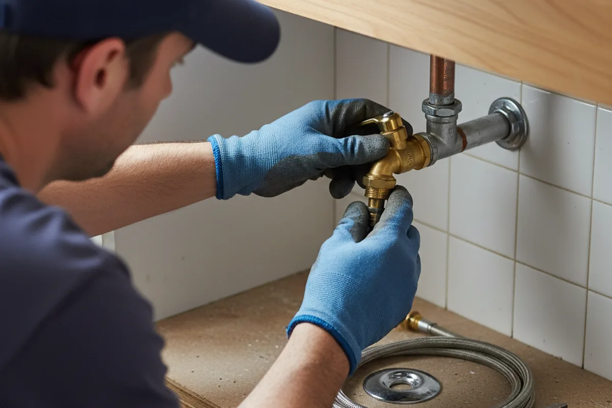 Shutoff valve and fitting work during Faucet and Fixture Repair in Centerport